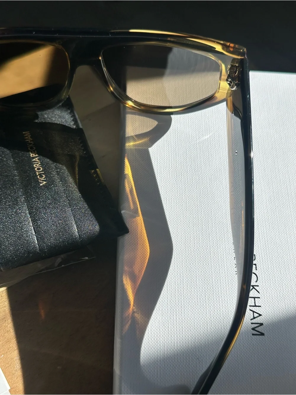 Victoria Beckham Tortoiseshell Sunglasses and Case Box